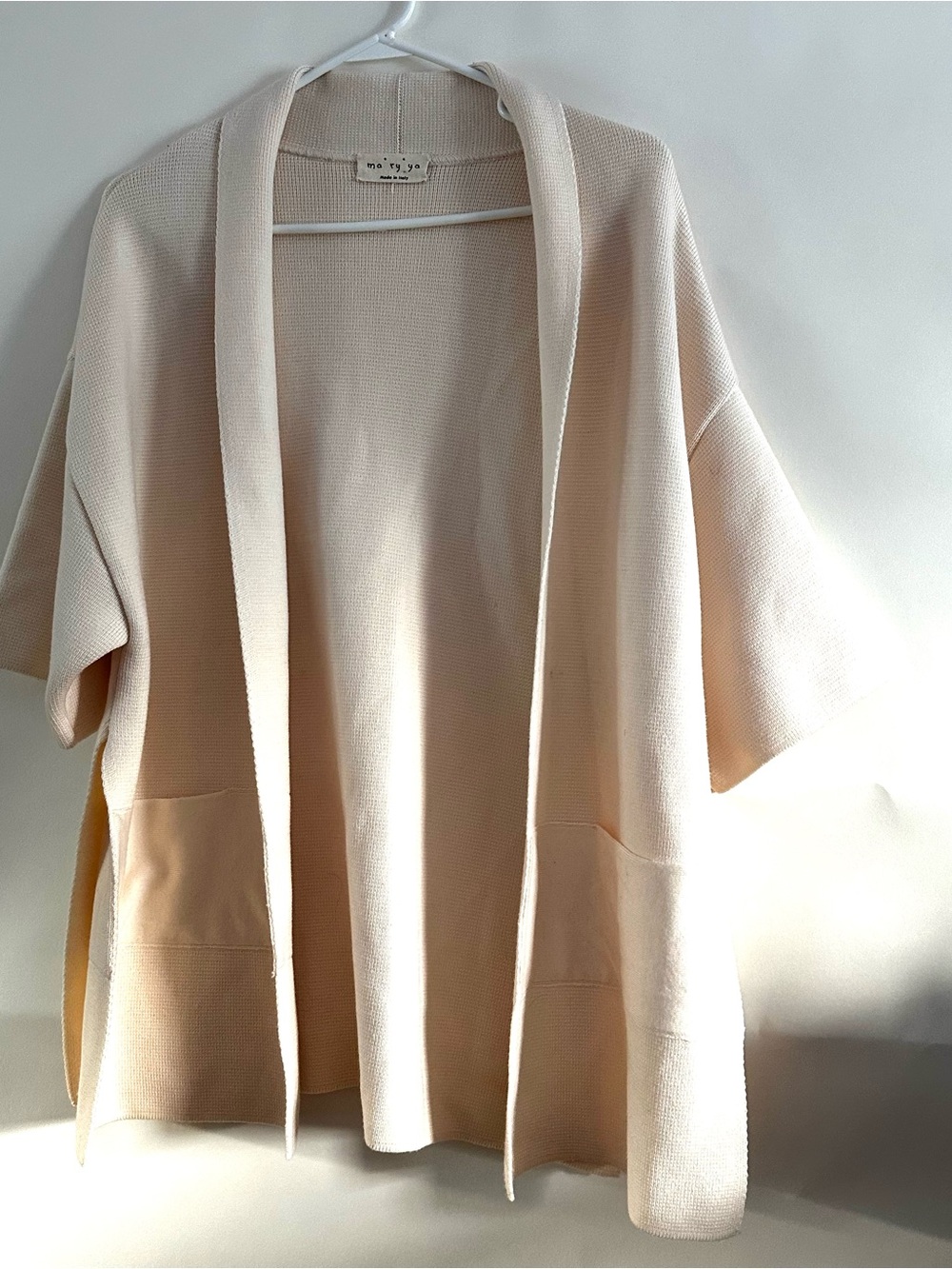 ma’ry’ya 100% Merino Wool Open Cardigan | Made in Italy | S